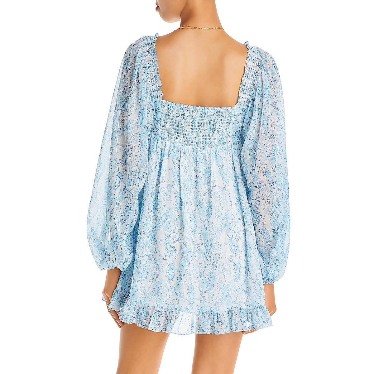 Aqua Womens Metallic Short Mini Dress - Image 2